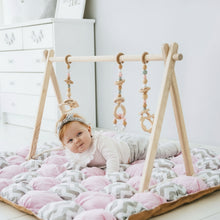 Load image into Gallery viewer, EZPlayToys Bonobo Premium Baby Gym - Baby playing on soft playmat with Bonobo premium baby gym