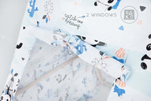 Load image into Gallery viewer, EZPlayToys Panda Teepee Tents features 2 windows with easy access roll and tie security
