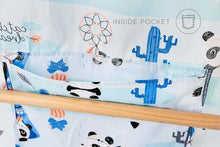 Load image into Gallery viewer, EZPlayToys Panda Teepee Tents offers and inside large pocket for your child to store their toys easily
