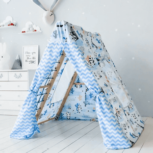 EZPlayToys Panda Teepee Tent - Blue option