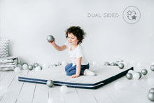 Load image into Gallery viewer, EZPlayToys Plush Play Mat dual sided, thick and comfortable for kneeling sitting or standing

