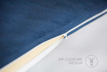 Load image into Gallery viewer, EZPlayToys Plush Play Mat close up showing quality zipper and interior cushioning, providing easy cleaning for the dual sided cover
