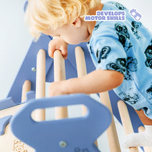 Load image into Gallery viewer, Pikler Climbing Set: Foldable Triangle + Arch + Slide Board
